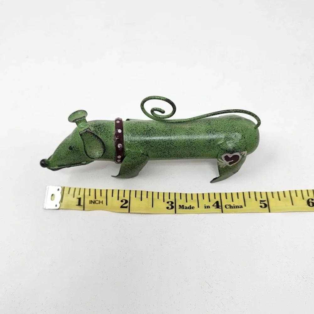 Vintag3 Metal Dachshund Figurine Heart Leg Tattoo 5